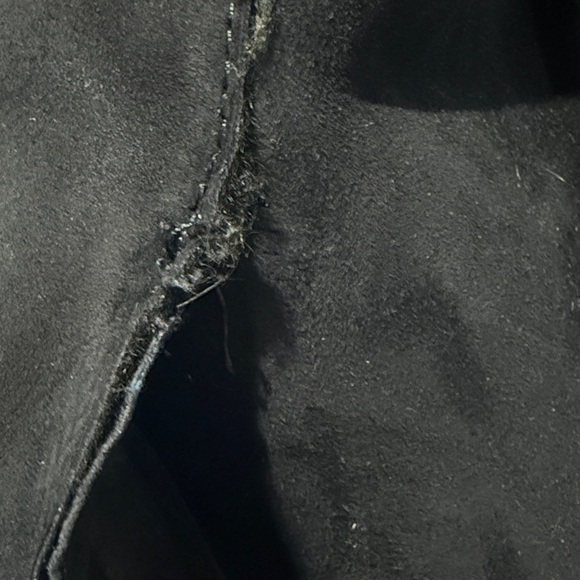 Women's Brown Leather and fur lined coat - Picture 12 of 12